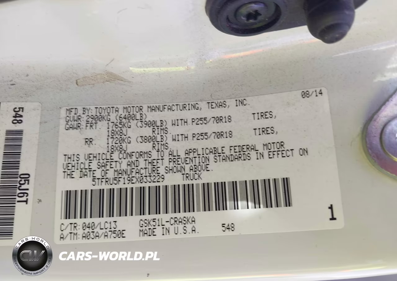 2014 Toyota Tundra Sr V6 VIN:5TFRU5F19EX033229 - 9
