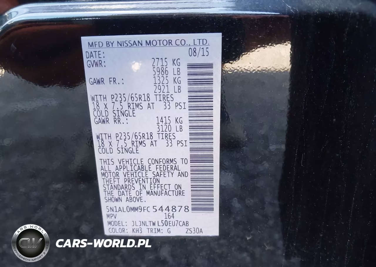 2015 Infiniti Qx60 VIN:5N1AL0MM9FC544878 - 9