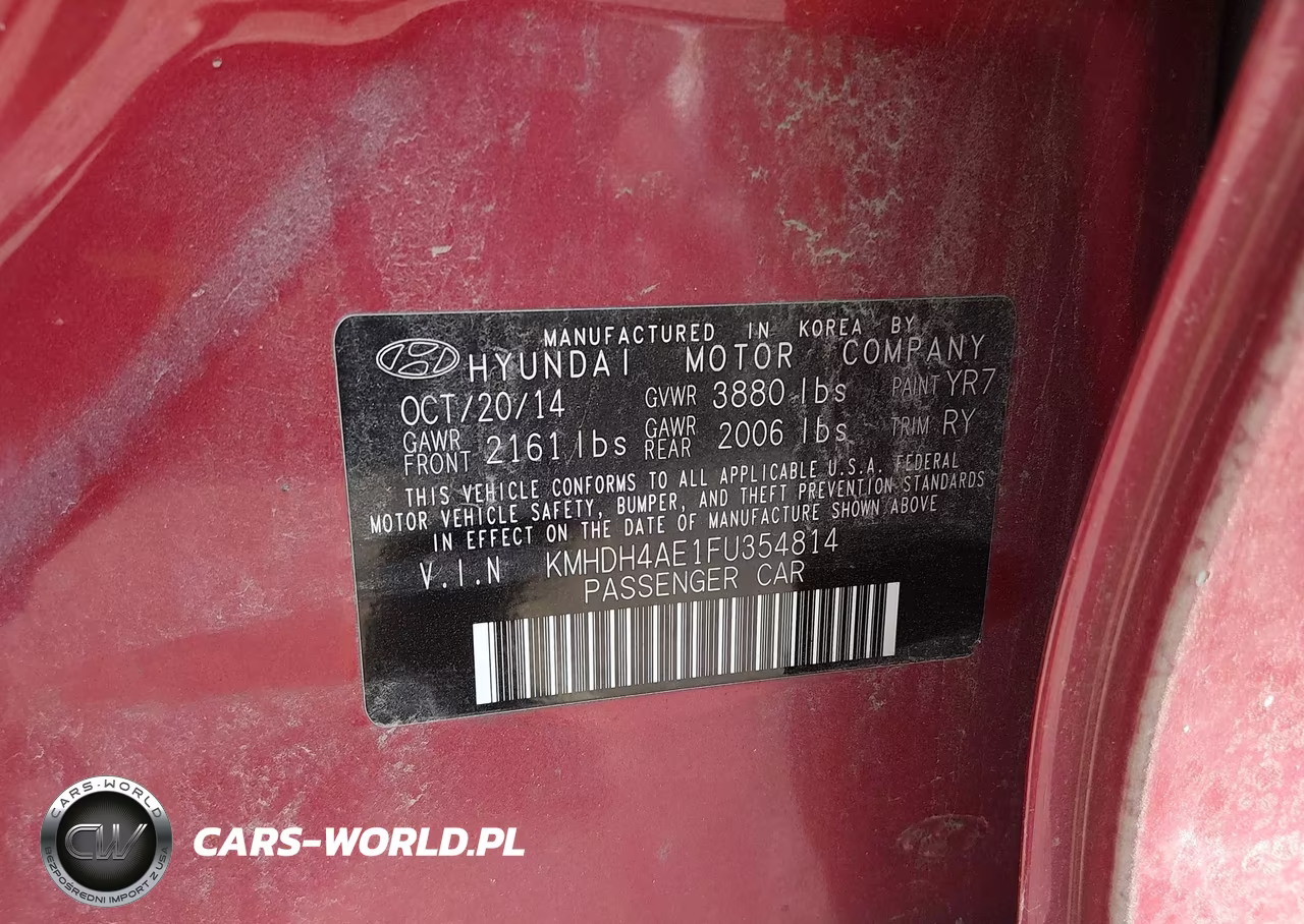 2015 Hyundai Elantra Se VIN:KMHDH4AE1FU354814 - 9