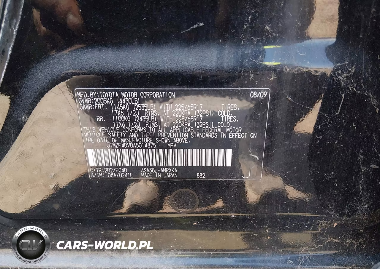 2010 Toyota Rav4 VIN:JTMZF4DV0A5014875 - 9