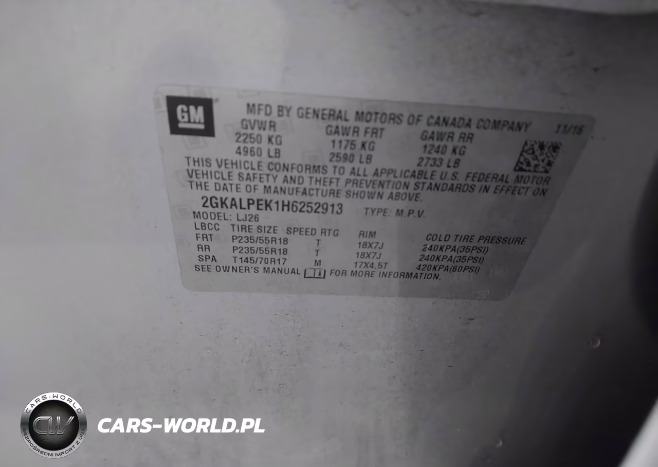 2017 GMC Terrain Slt VIN:2GKALPEK1H6252913 - 9