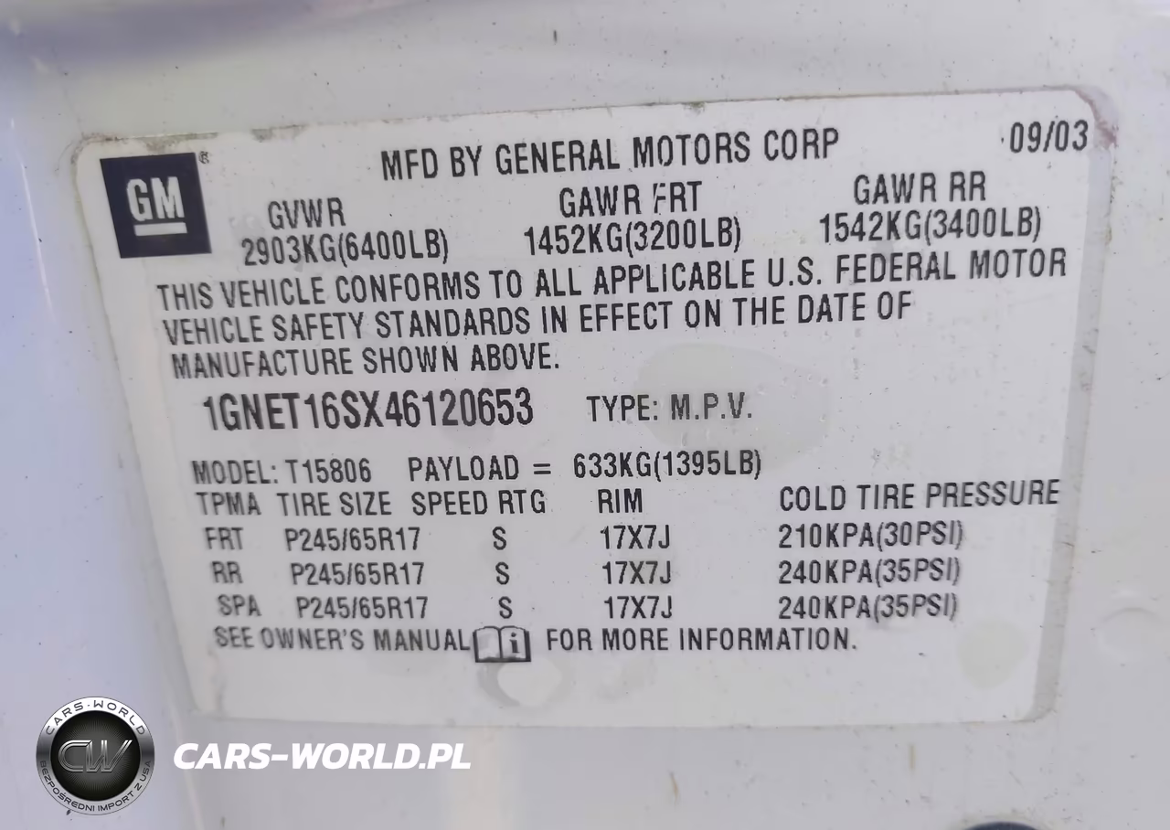 2004 Chevrolet Trailblazer Ext Ls VIN:1GNET16SX46120653 - 9
