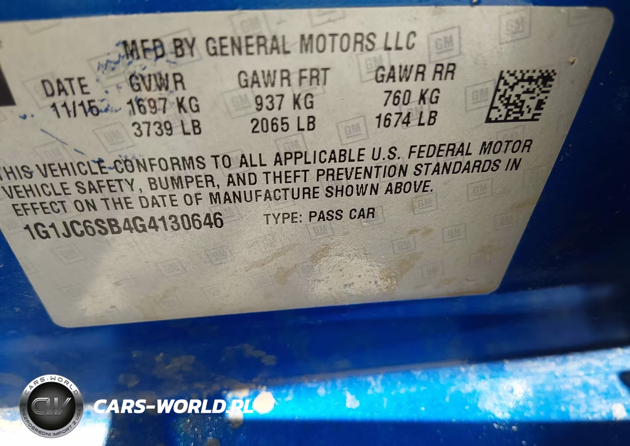 2016 Chevrolet Sonic Lt Auto VIN:1G1JC6SB4G4130646 - 9