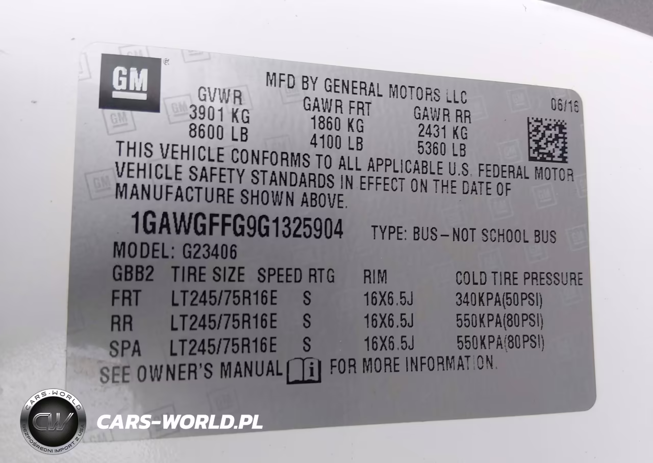 2016 Chevrolet Express 2500 Lt VIN:1GAWGFFG9G1325904 - 9