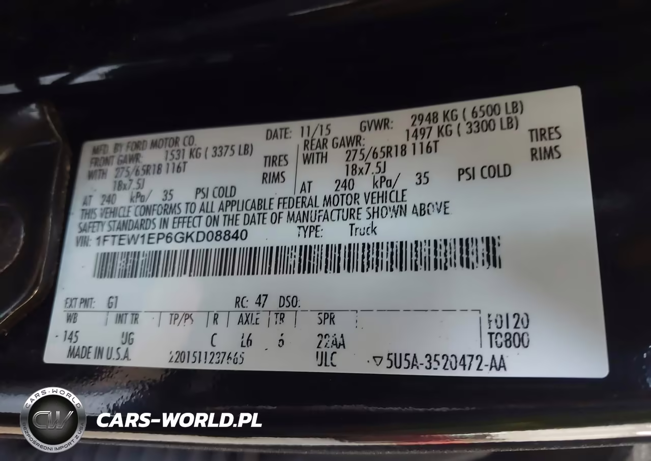 2016 Ford F-150 Xlt VIN:1FTEW1EP6GKD08840 - 9