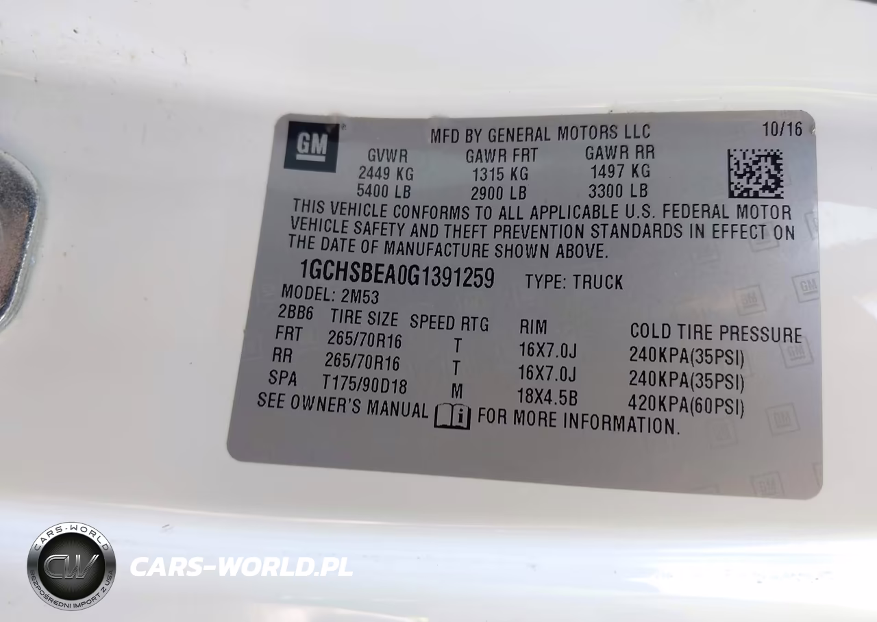 2016 Chevrolet Colorado Wt VIN:1GCHSBEA0G1391259 - 9