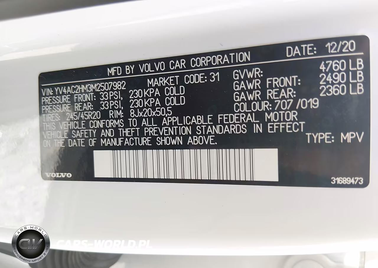 2021 Volvo Xc40 T4 R-Design VIN:YV4AC2HM3M2507982 - 9