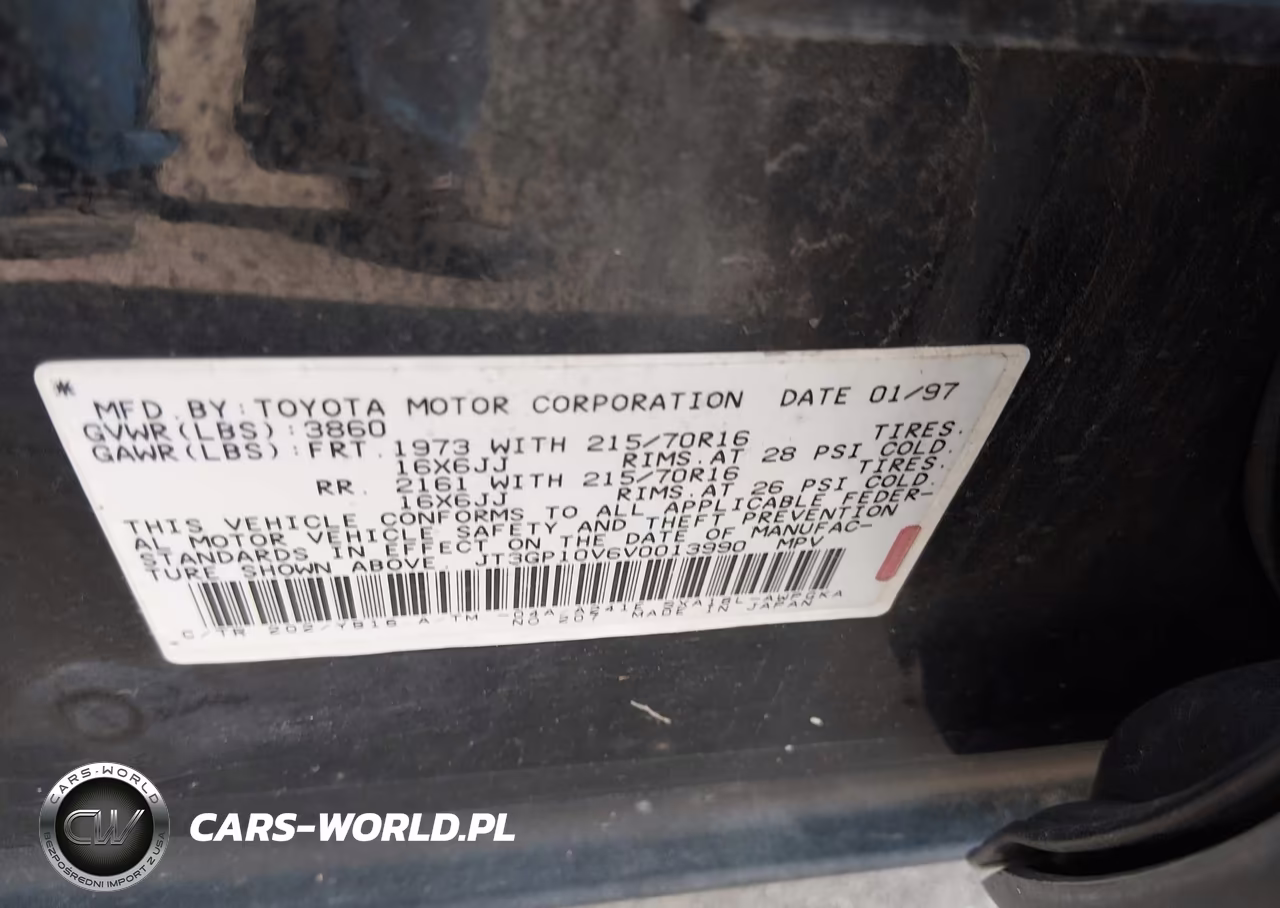 1997 Toyota Rav4 VIN:JT3GP10V6V0013990 - 9