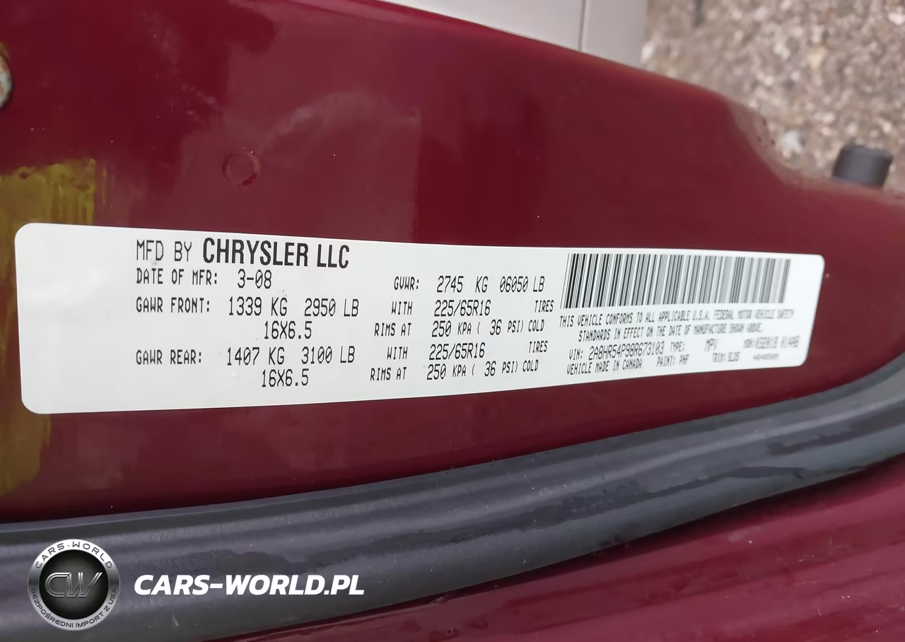 2008 Chrysler Town & Country Touring VIN:2A8HR54P98R673103 - 9