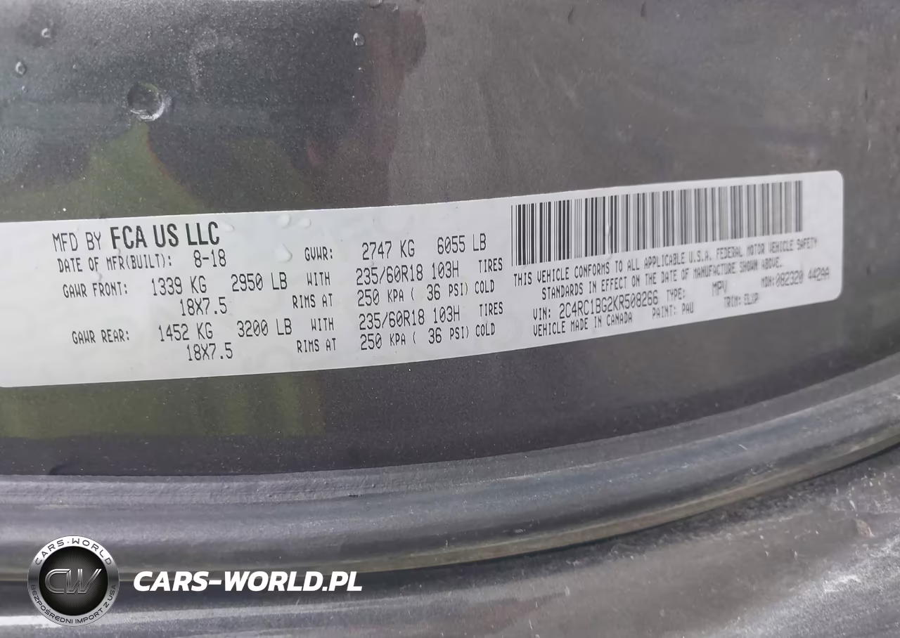 2019 Chrysler Pacifica Touring L VIN:2C4RC1BG2KR508266 - 9