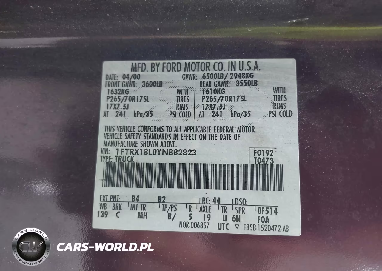 2000 Ford F-150 Lariat-Work Series-Xl-Xlt VIN:1FTRX18L0YNB82823 - 9