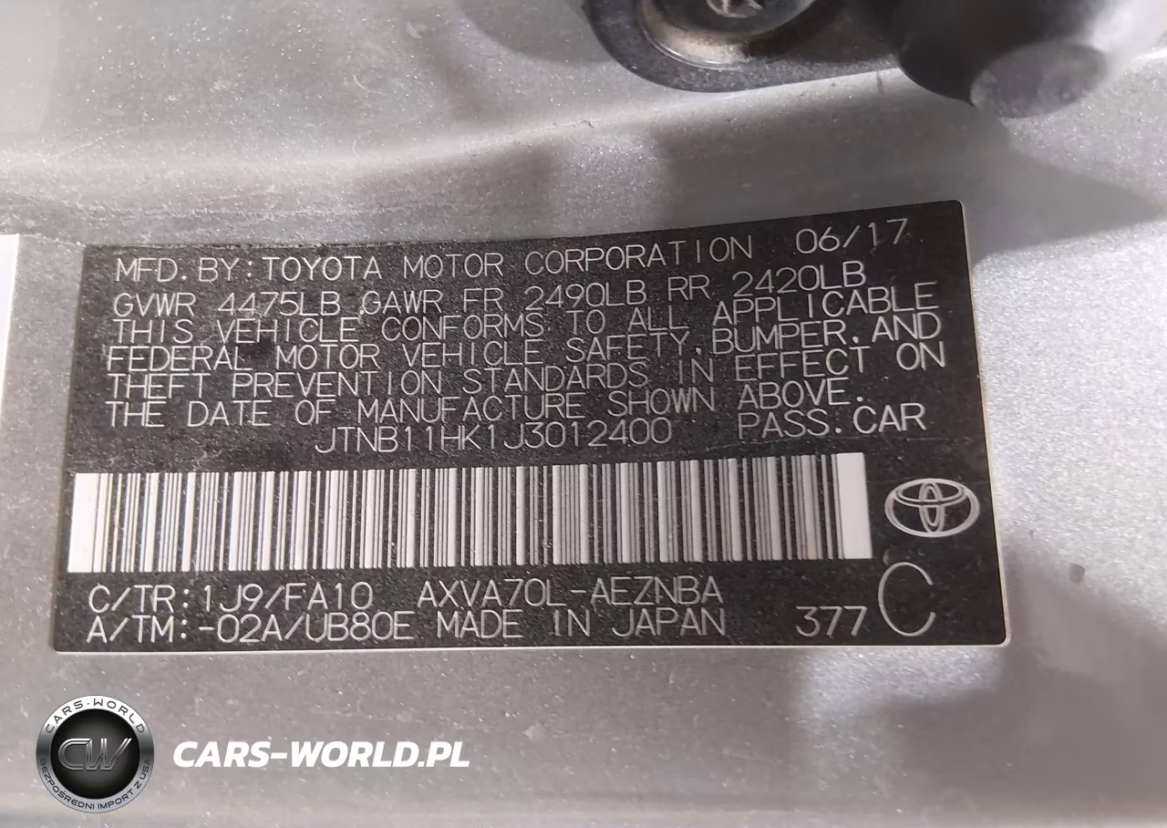 2018 Toyota Camry Le VIN:JTNB11HK1J3012400 - 9