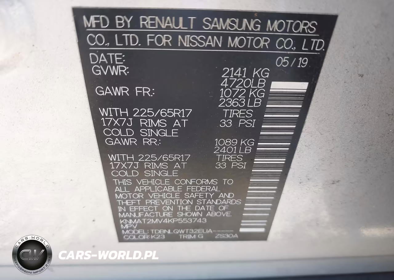 2019 Nissan Rogue S-Sv VIN:KNMAT2MV4KP553743 - 9