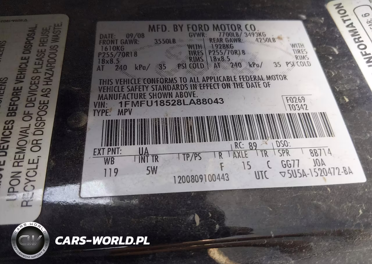 2008 Ford Expedition Eddie Bauer-King Ranch VIN:1FMFU18528LA88043 - 9