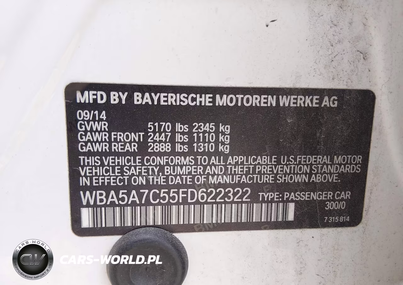 2015 BMW 528I xDrive VIN:WBA5A7C55FD622322 - 9