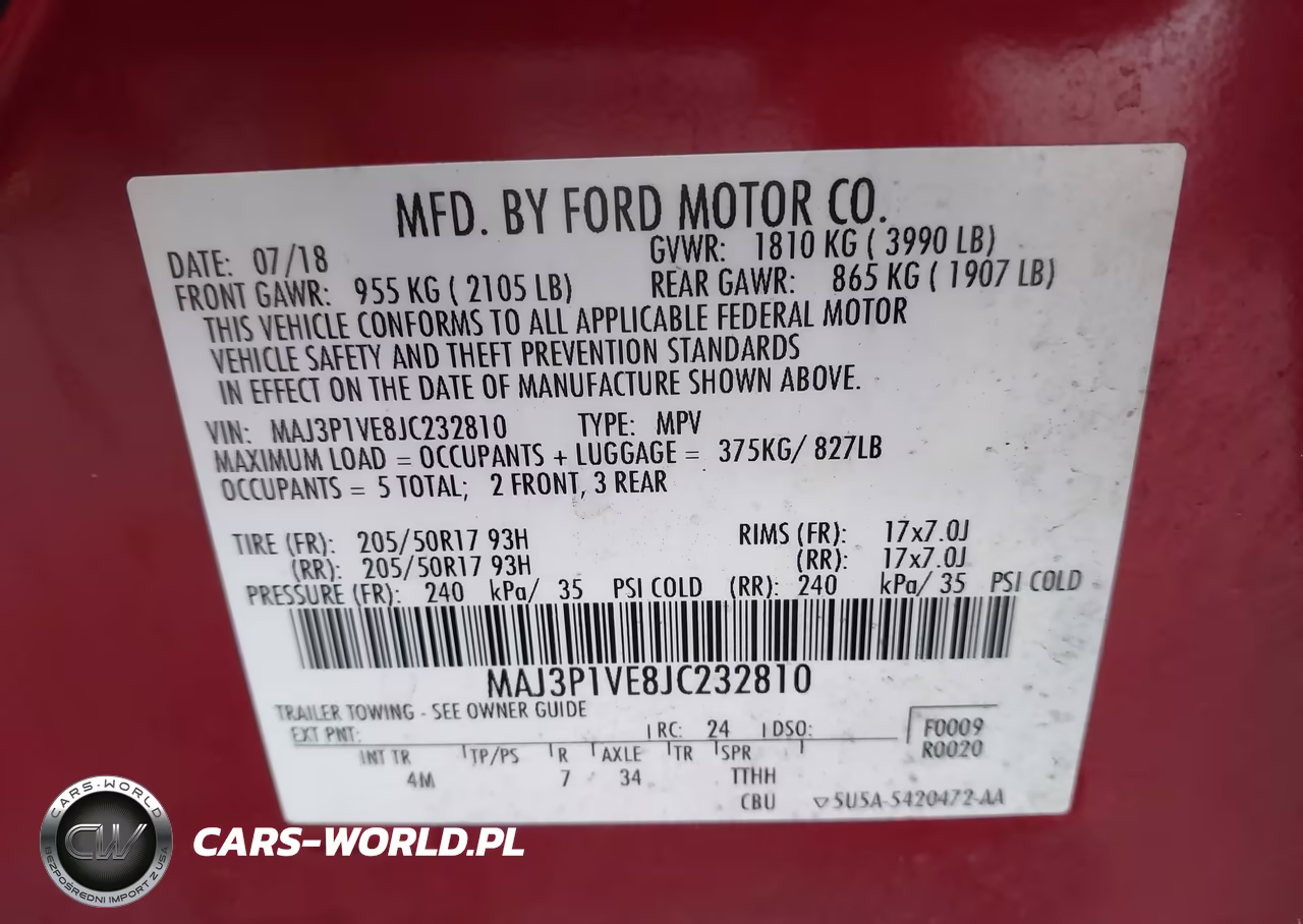 2018 Ford Ecosport Titanium VIN:MAJ3P1VE8JC232810 - 9