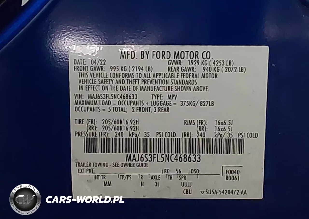 2022 Ford Ecosport S VIN:MAJ6S3FL5NC468633 - 9