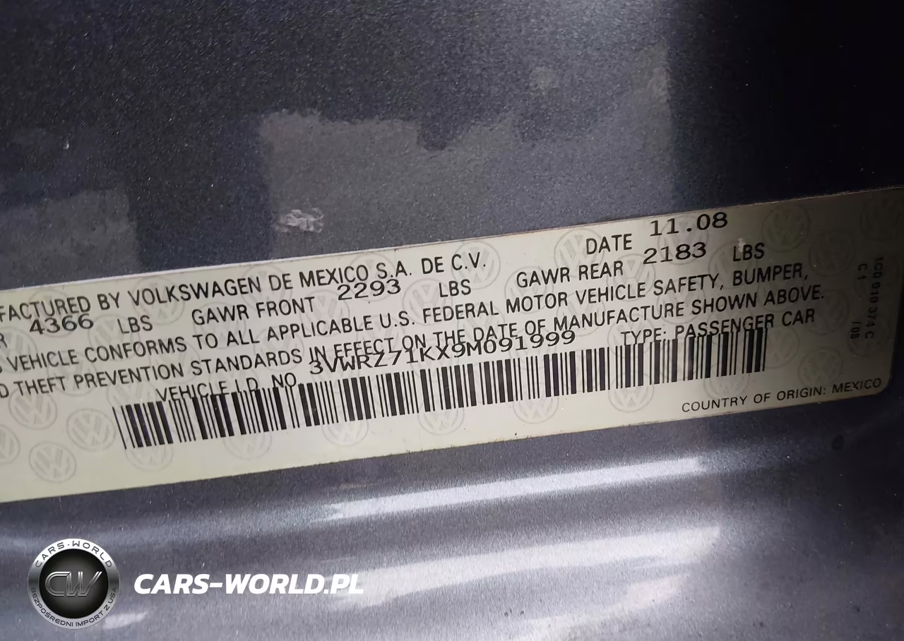 2009 Volkswagen Jetta Se VIN:3VWRZ71KX9M091999 - 9