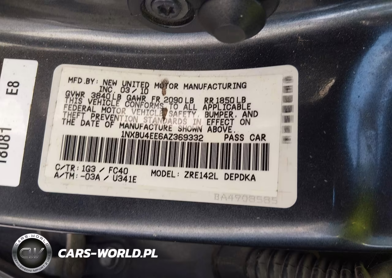 2010 Toyota Corolla Le VIN:1NXBU4EE6AZ369332 - 9