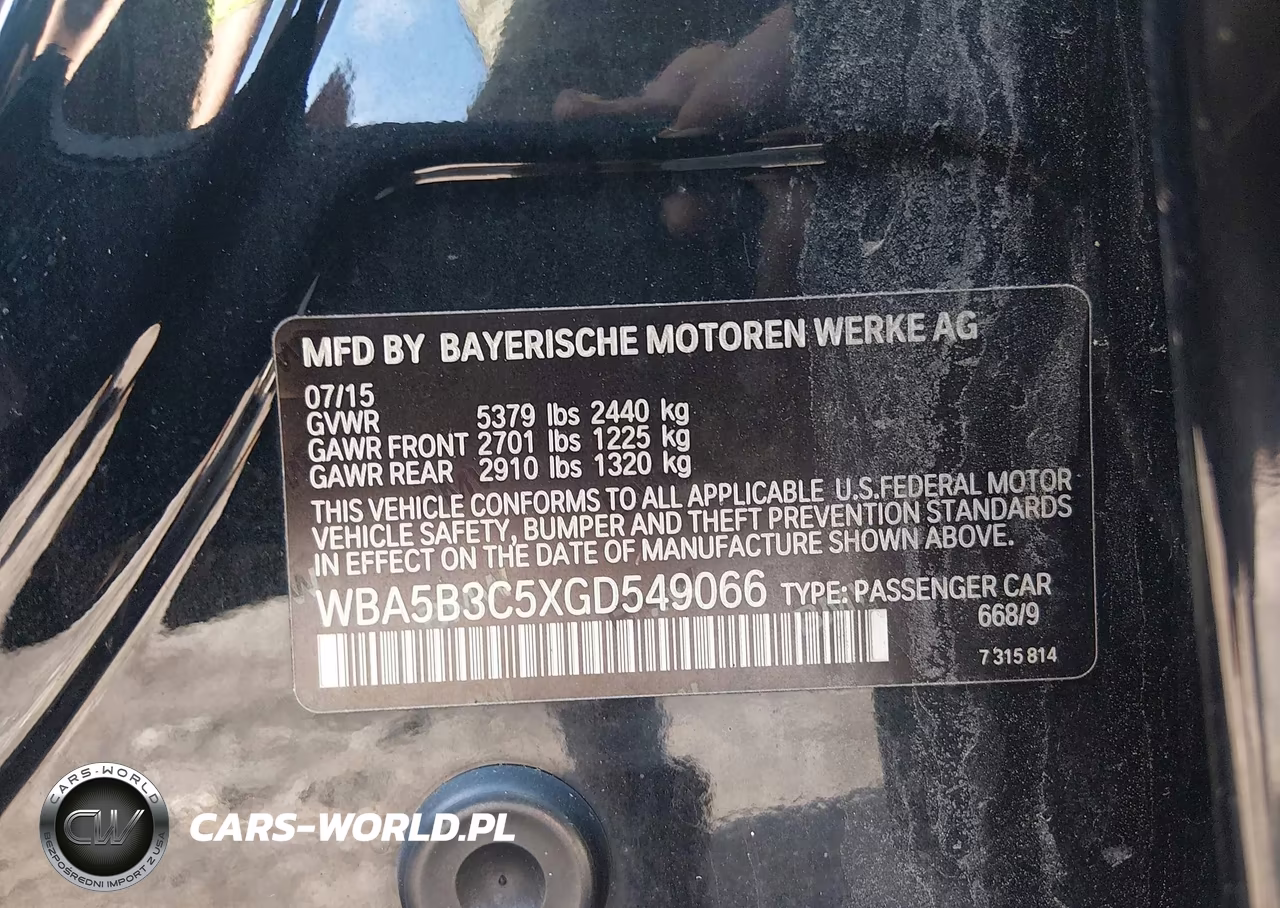 2016 BMW 535I xDrive VIN:WBA5B3C5XGD549066 - 9