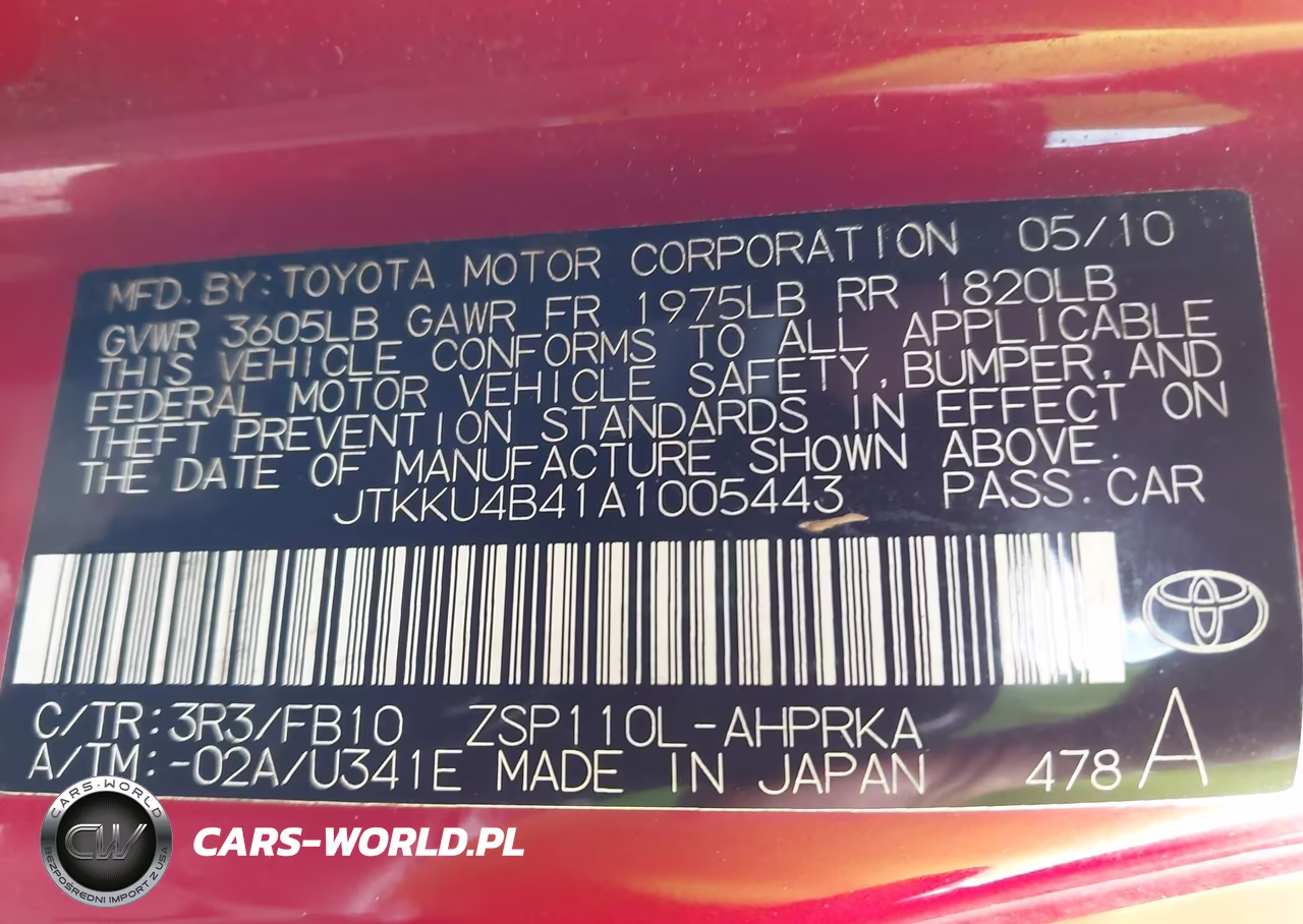2010 Scion Xd VIN:JTKKU4B41A1005443 - 9