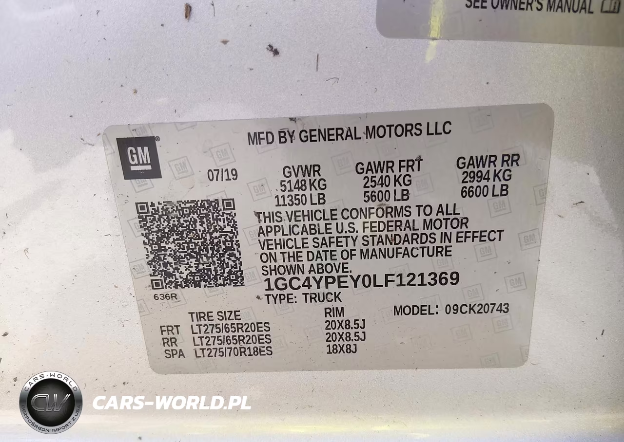 2020 Chevrolet Silverado 2500Hd VIN:1GC4YPEY0LF121369 - 8