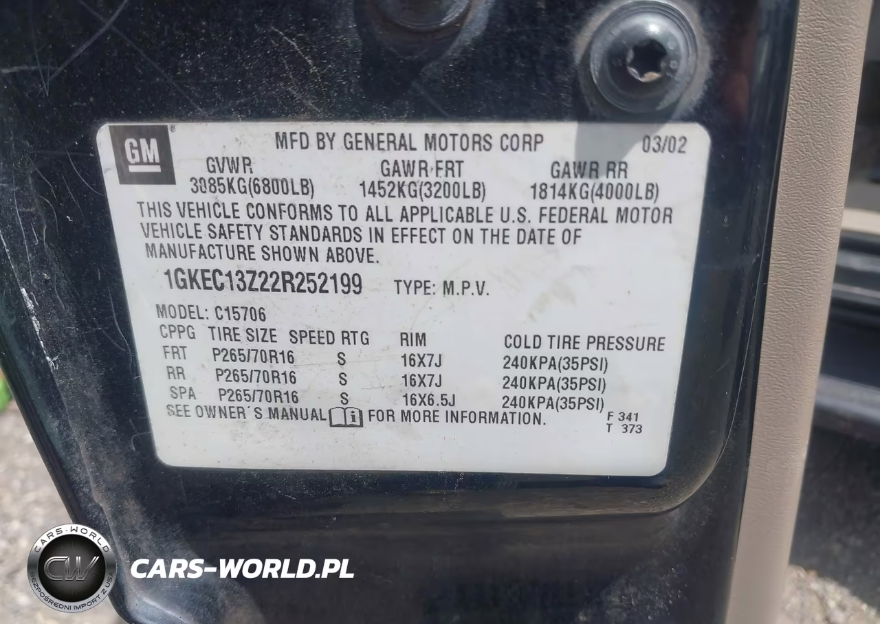 2002 GMC Yukon Slt VIN:1GKEC13Z22R252199 - 9