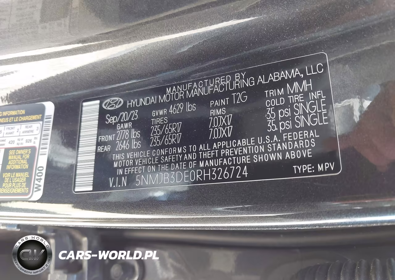 2024 Hyundai Tucson Sel VIN:5NMJB3DE0RH326724 - 9