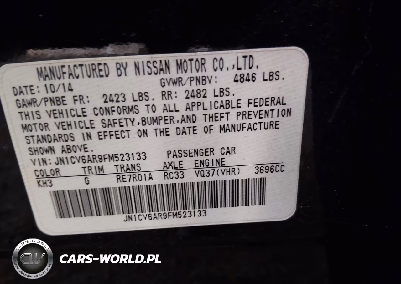 2015 Infiniti Q40 VIN:JN1CV6AR9FM523133 - 9