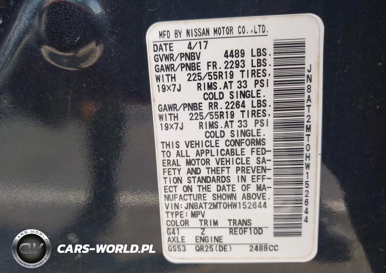 2017 Nissan Rogue Sl VIN:JN8AT2MT0HW152644 - 9