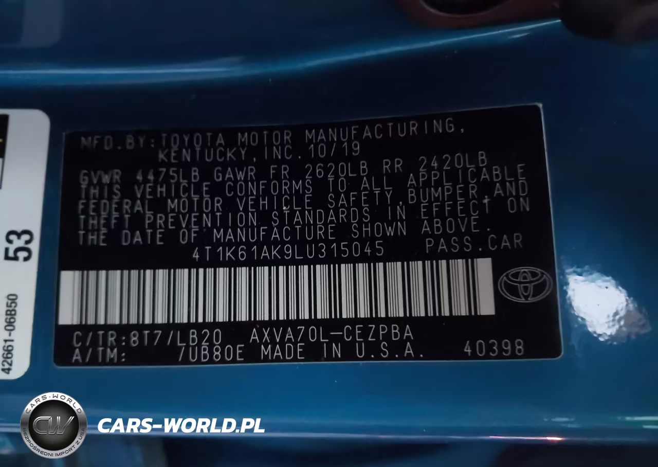 2020 Toyota Camry Xse VIN:4T1K61AK9LU315045 - 9