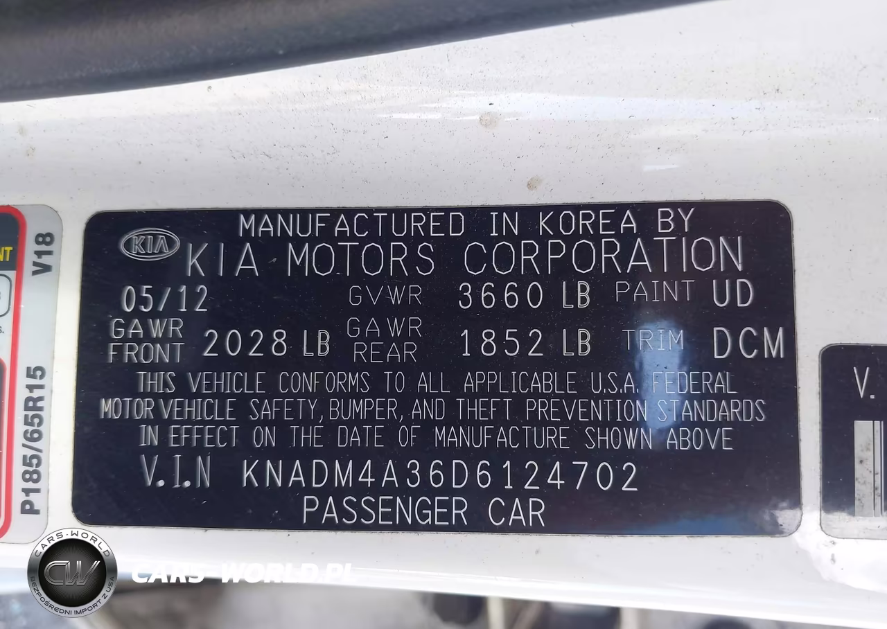 2013 Kia Rio Lx VIN:KNADM4A36D6124702 - 9