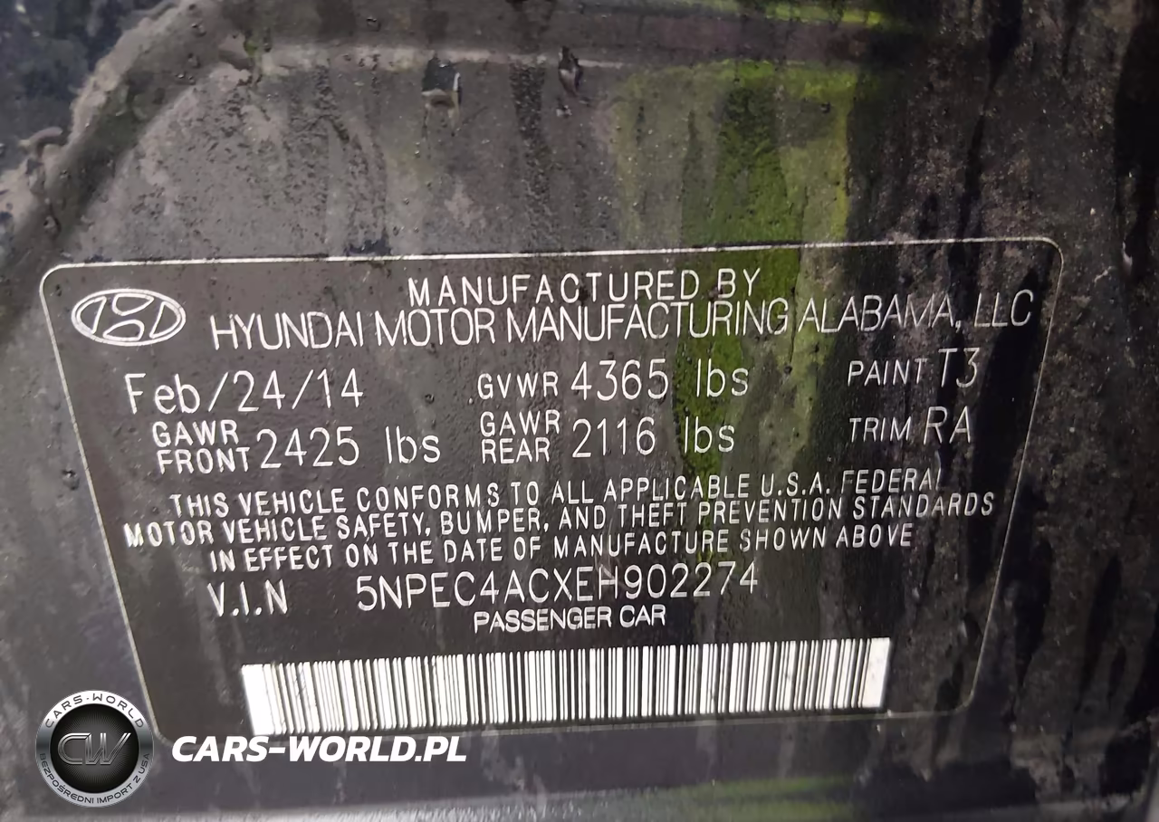2014 Hyundai Sonata Se VIN:5NPEC4ACXEH902274 - 9