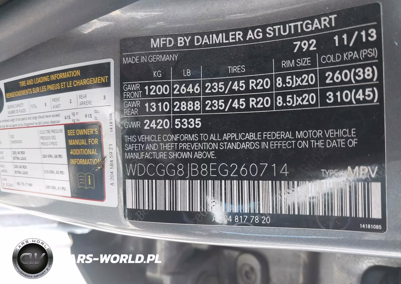 2014 Mercedes-Benz Glk 350 4Matic VIN:WDCGG8JB8EG260714 - 9