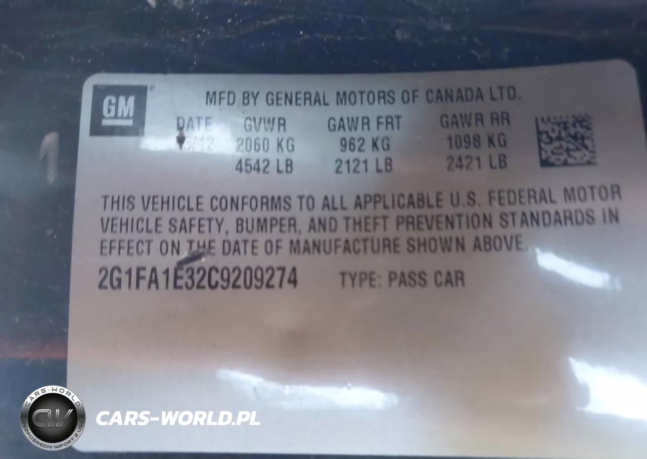 2012 Chevrolet Camaro 2Ls VIN:2G1FA1E32C9209274 - 9