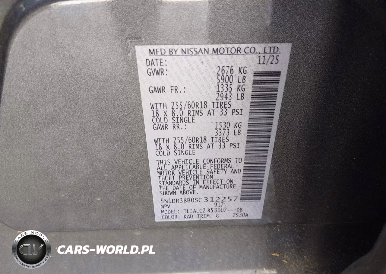 2025 Nissan Pathfinder Sv Fwd VIN:5N1DR3BB0SC312257 - 9