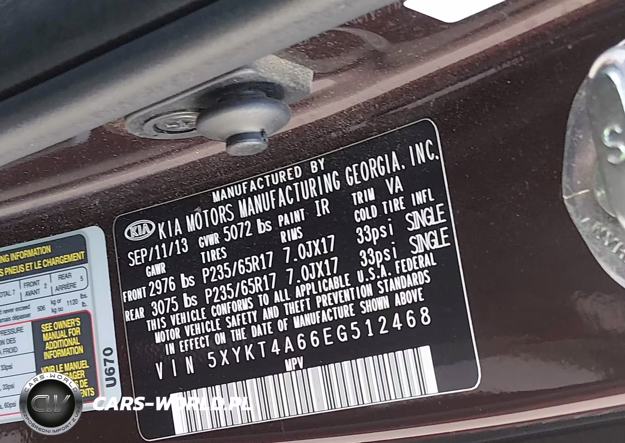 2014 Kia Sorento Lx VIN:5XYKT4A66EG512468 - 9