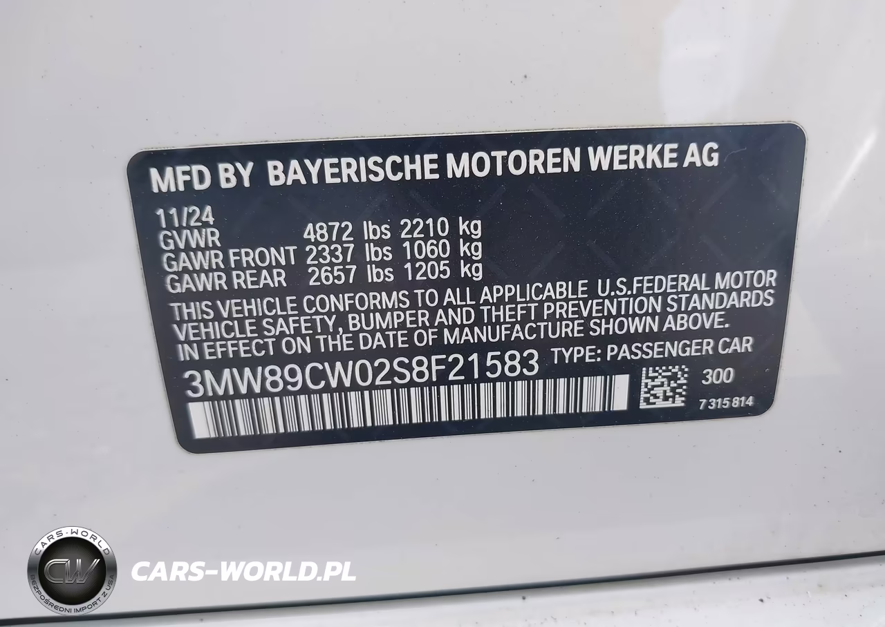 2025 BMW 330I xDrive VIN:3MW89CW02S8F21583 - 9