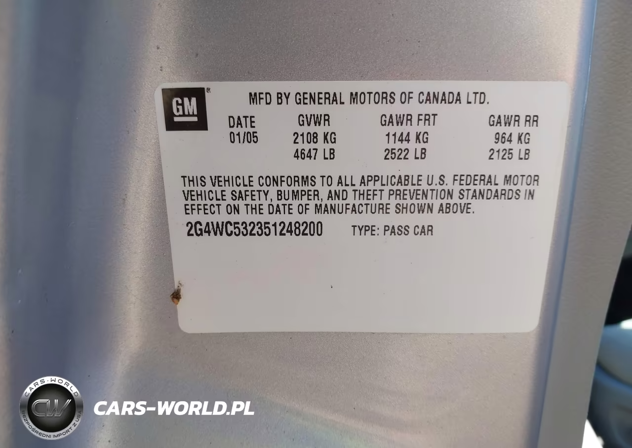 2005 Buick Lacrosse Cx VIN:2G4WC532351248200 - 9
