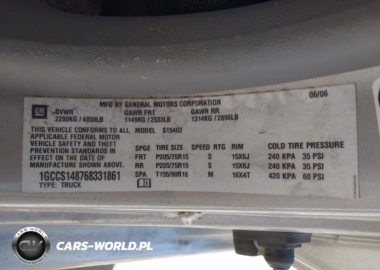 2006 Chevrolet Colorado Work Truck VIN:1GCCS148768331861 - 9