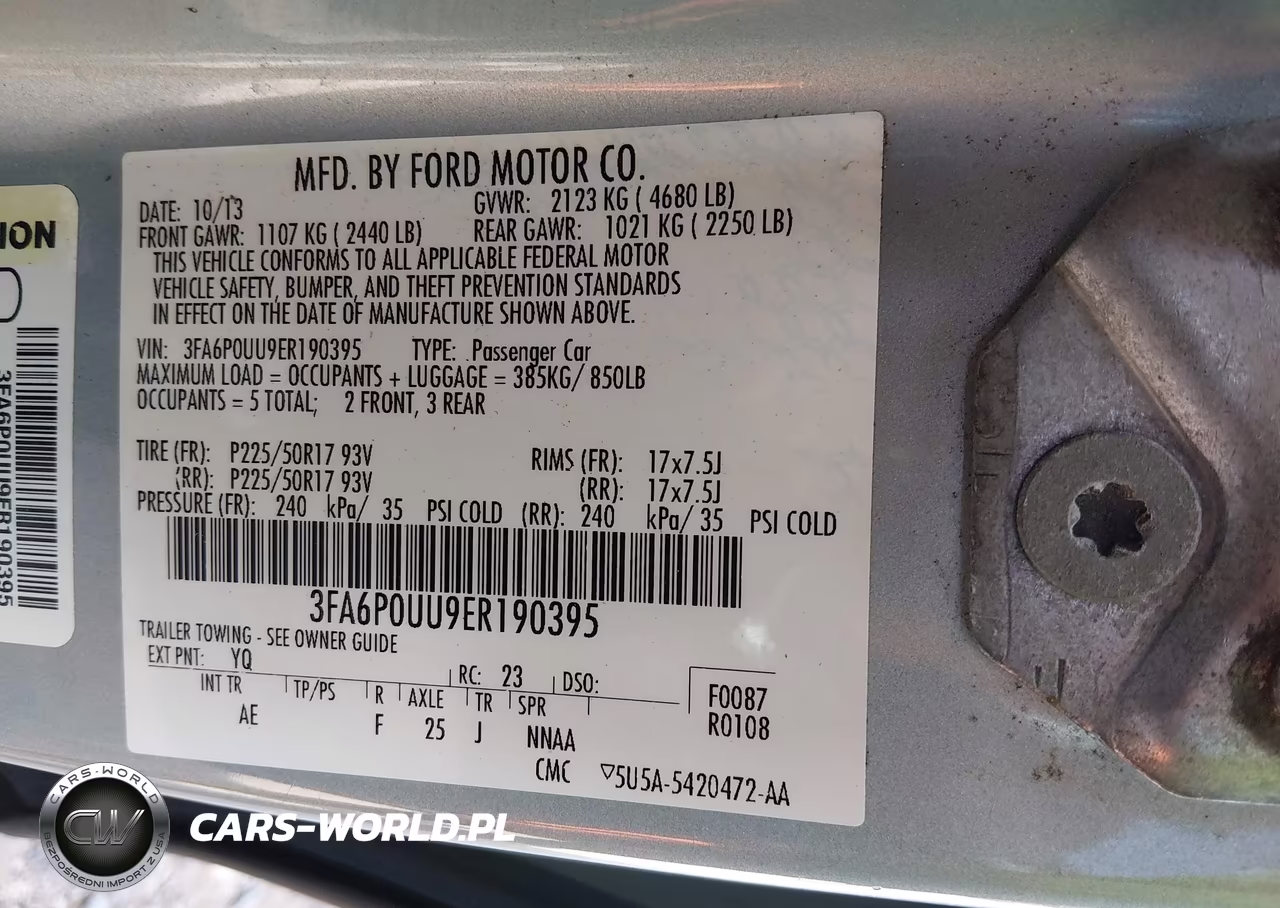 2014 Ford Fusion Hybrid S VIN:3FA6P0UU9ER190395 - 9