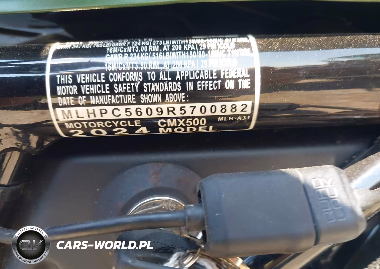 2024 Honda Cmx500 VIN:MLHPC5609R5700882 - 10