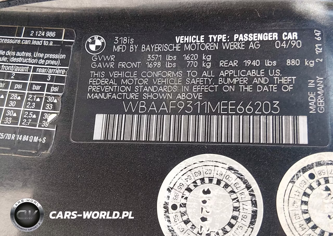 1991 BMW 318 Is VIN:WBAAF9311MEE66203 - 9