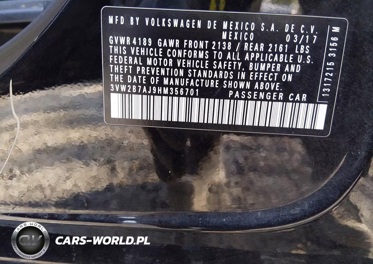 2017 Volkswagen Jetta 1.4T S VIN:3VW2B7AJ9HM356701 - 9