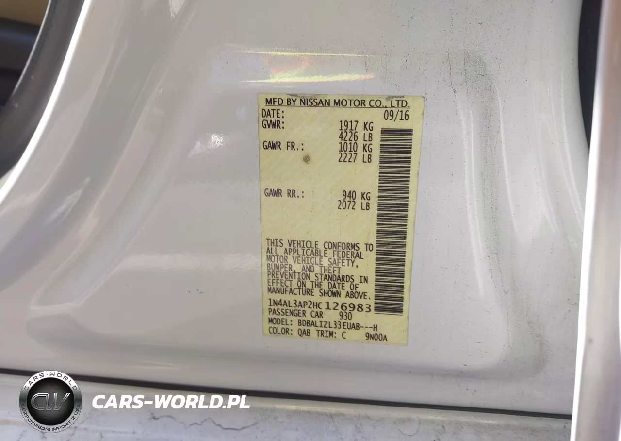 2017 Nissan Altima 2.5 Sv VIN:1N4AL3AP2HC126983 - 9