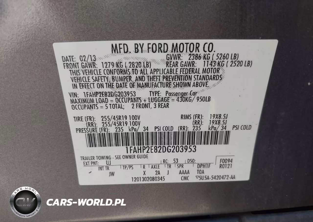 2013 Ford Taurus Sel VIN:1FAHP2E82DG203953 - 9
