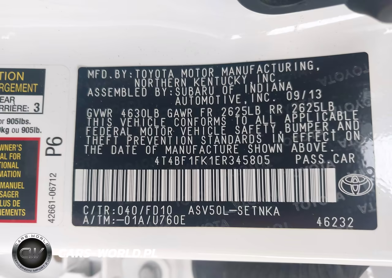2014 Toyota Camry Le VIN:4T4BF1FK1ER345805 - 9