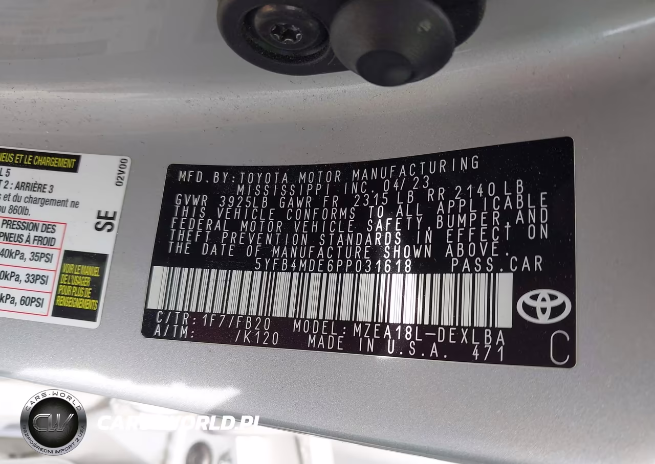 2023 Toyota Corolla Le VIN:5YFB4MDE6PP031618 - 9