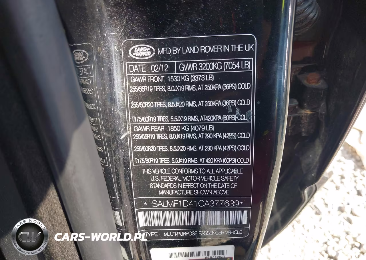 2012 Land Rover Range Rover Hse VIN:SALMF1D41CA377639 - 9