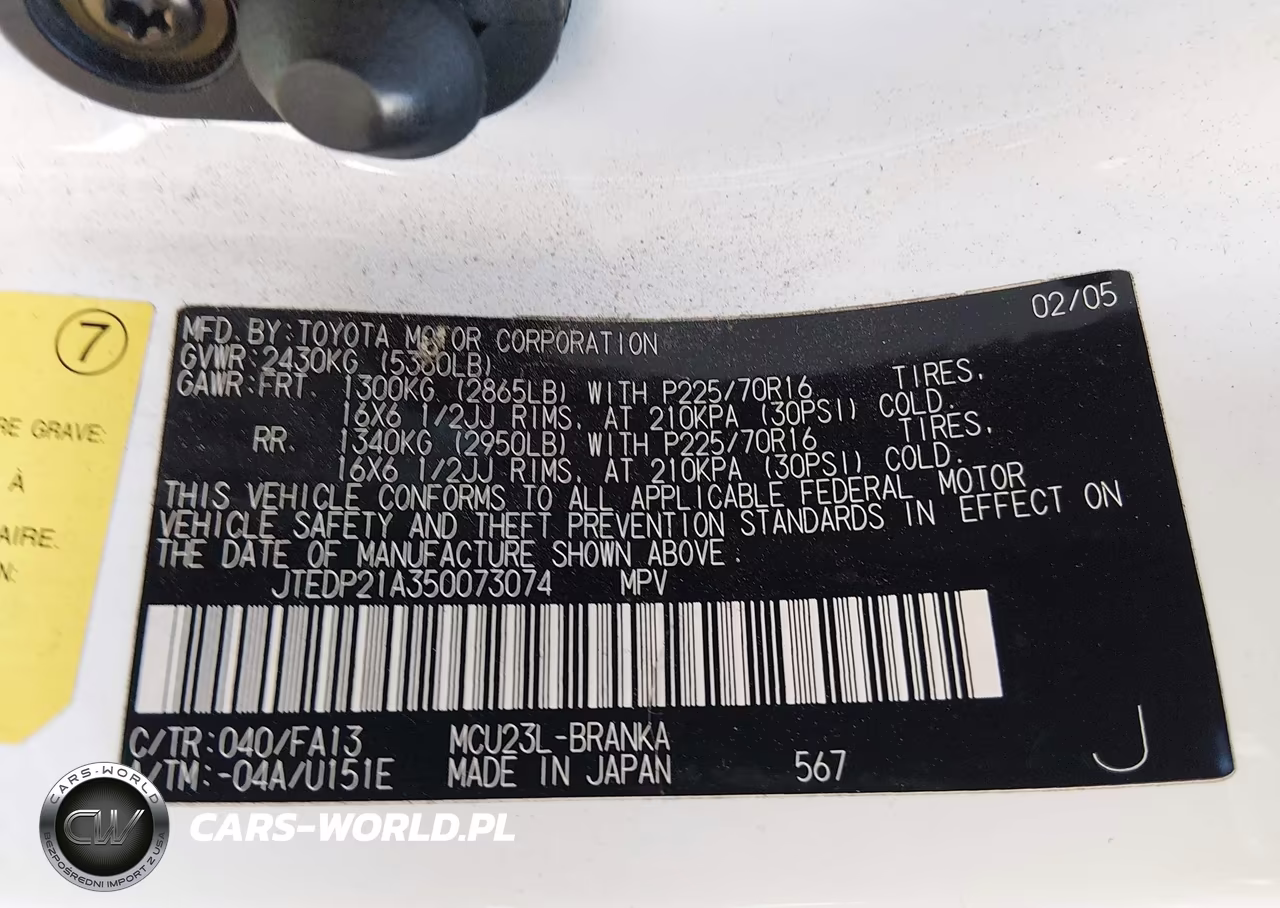 2005 Toyota Highlander V6 VIN:JTEDP21A350073074 - 9